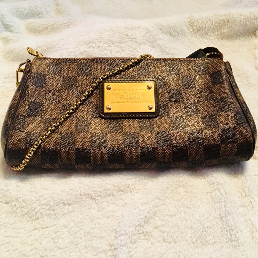 Louis Vuitton Damier EVA Clutch Crossbody 2 straps